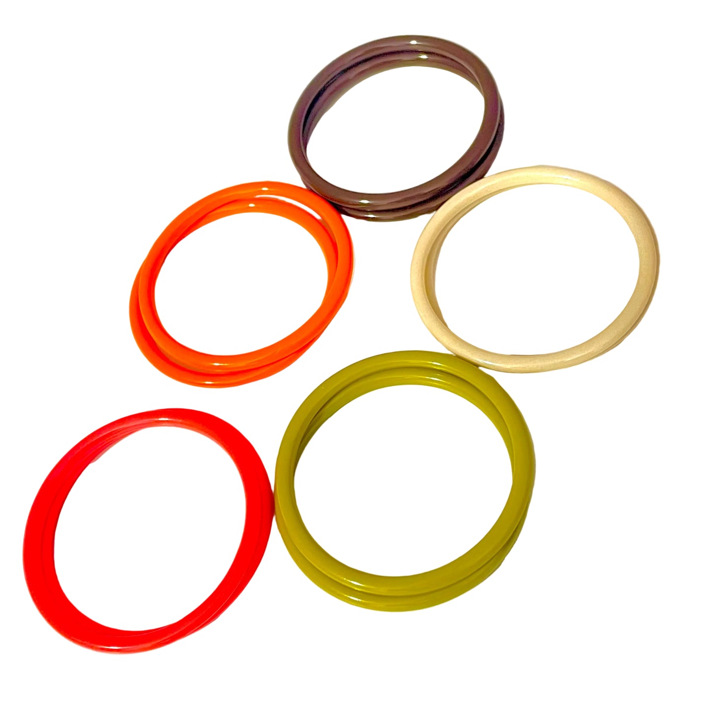 Pulseras de resina finas