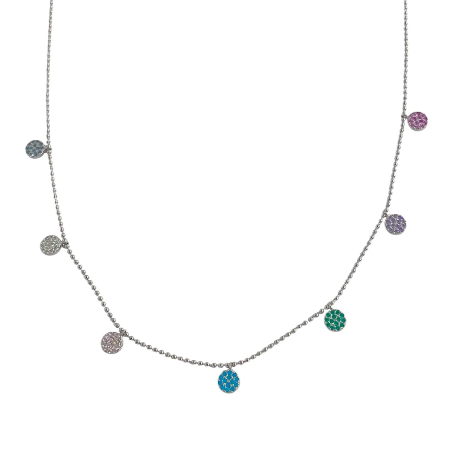 Collar arcoíris Plata de Ley 925