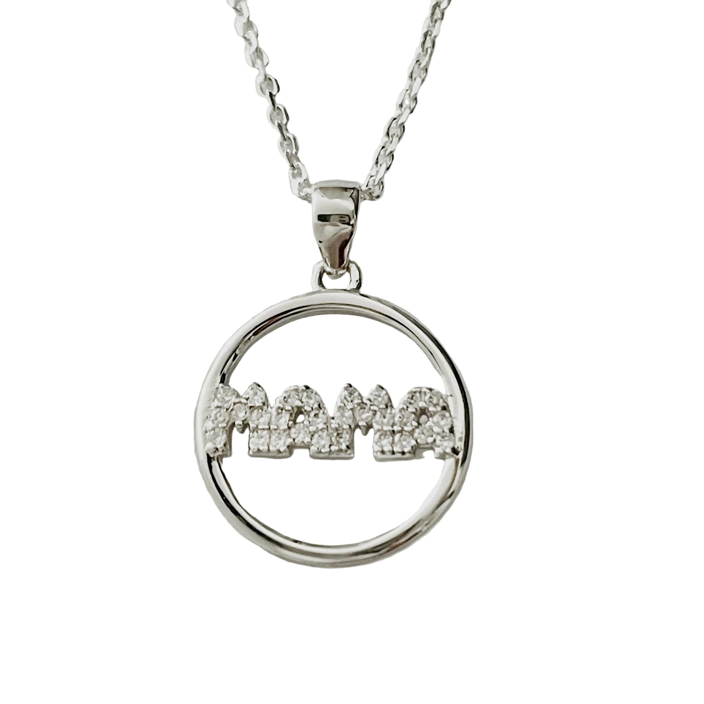 Collar brillo de MAMÁ plata 925 con baño en oro