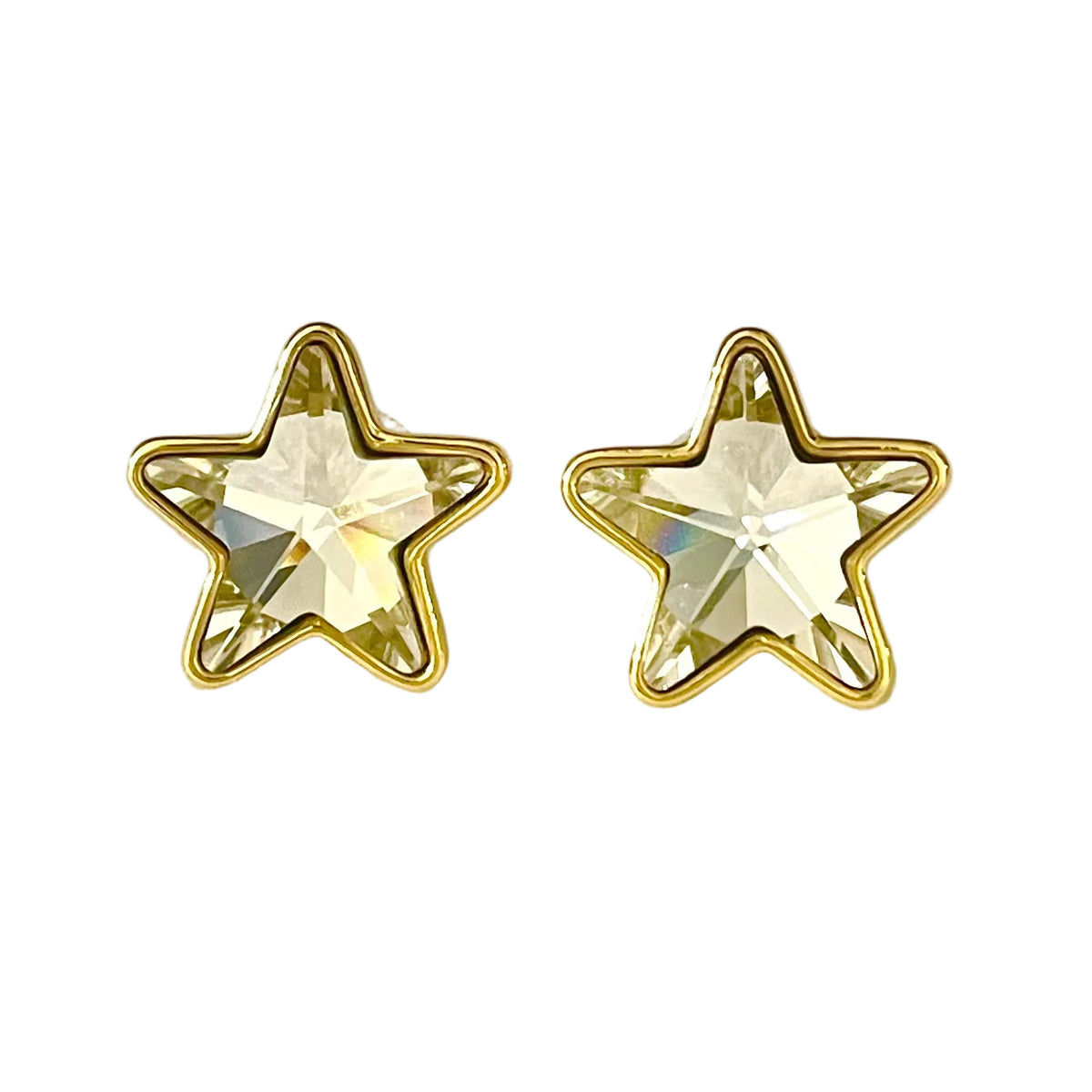 Pendientes estrella de cristal