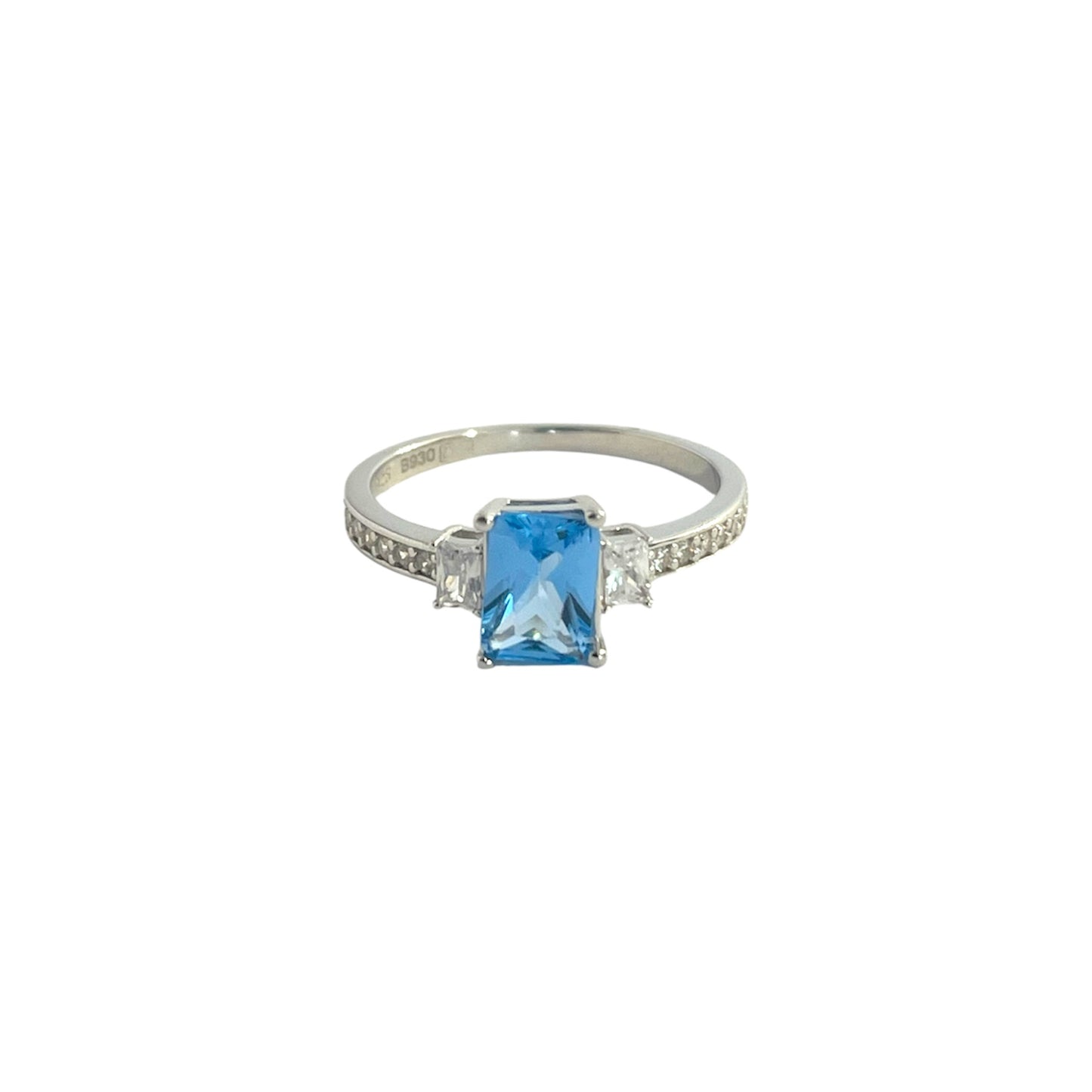 Topacio azul Plata de Ley 925