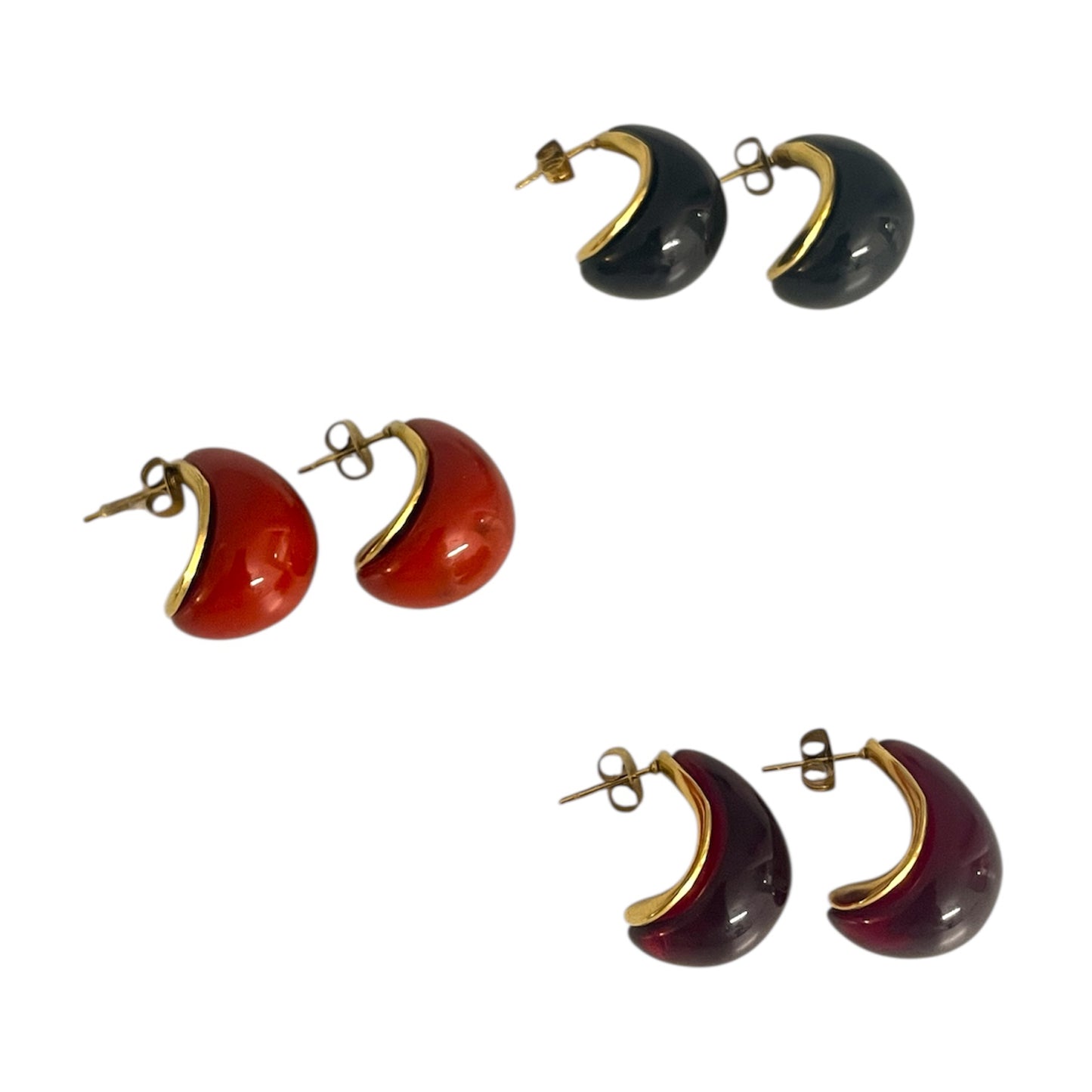 Pendientes Gota Granates