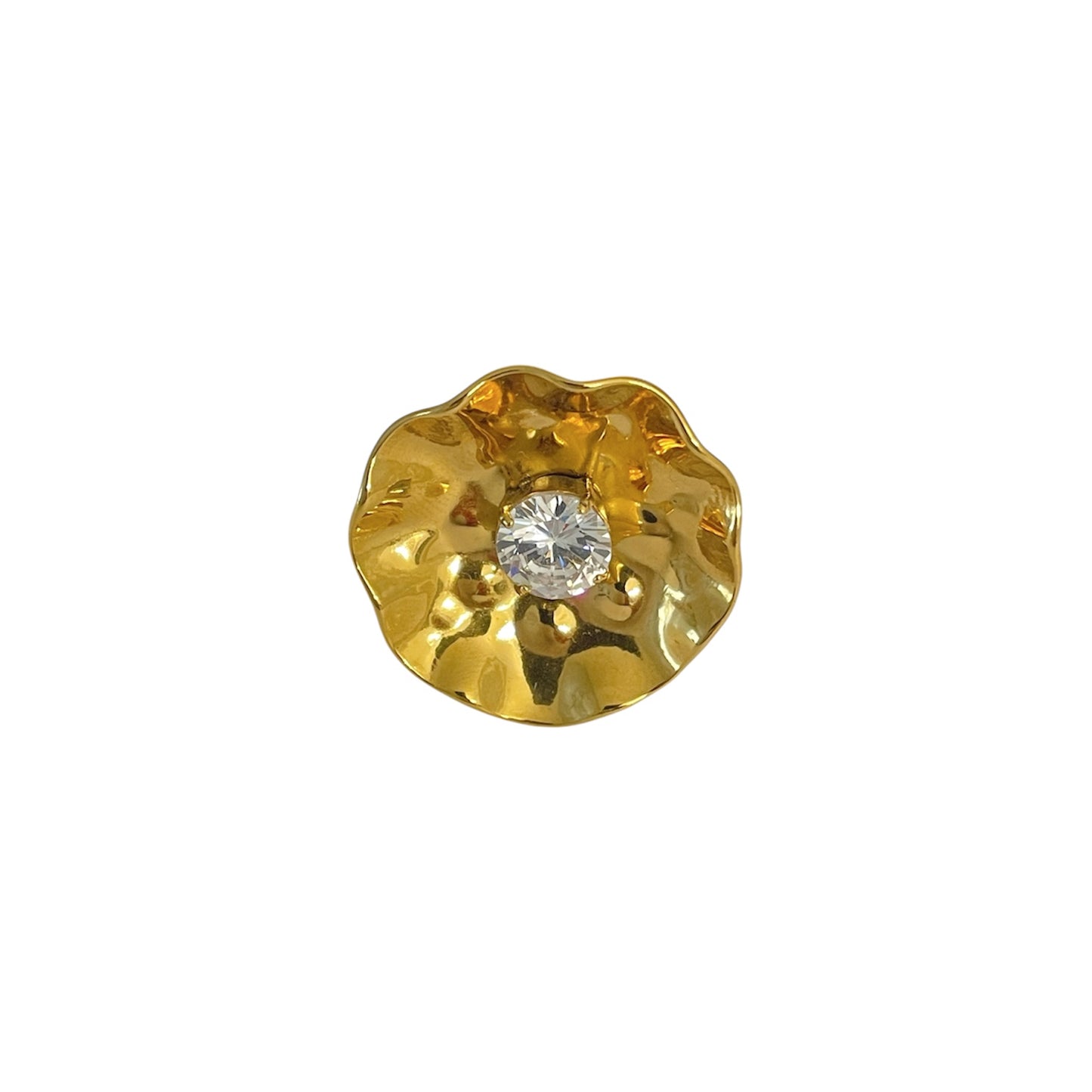 Anillo Halo Brillo Dorado