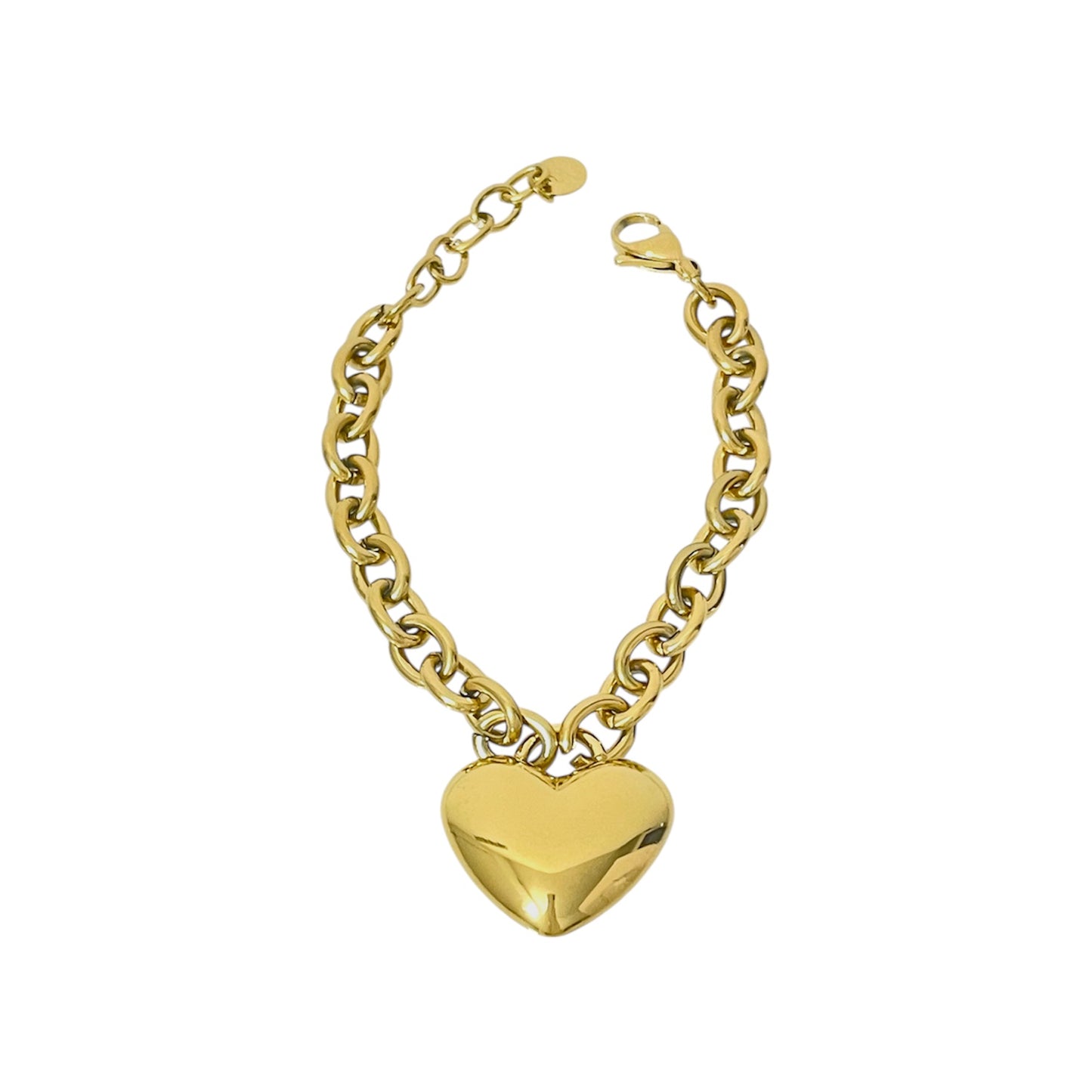 Collar y Pulsera Corazón Dorado