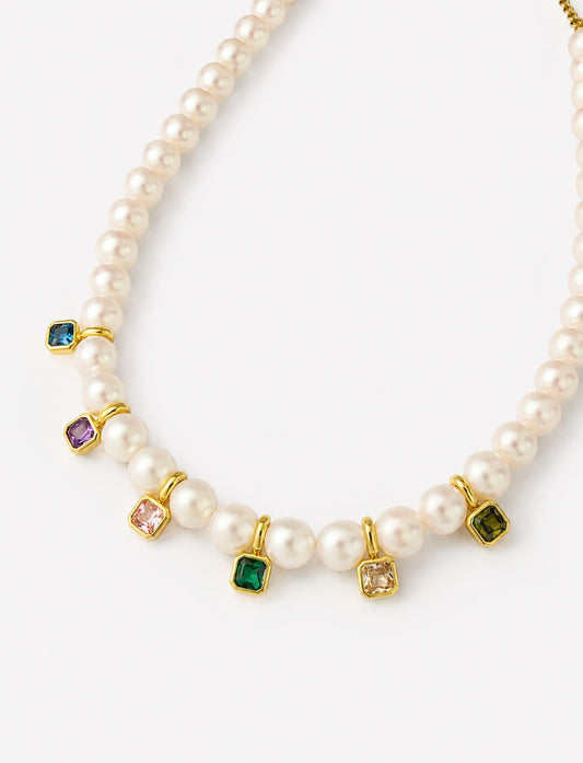 Collar Amélie , con perlas de nácar