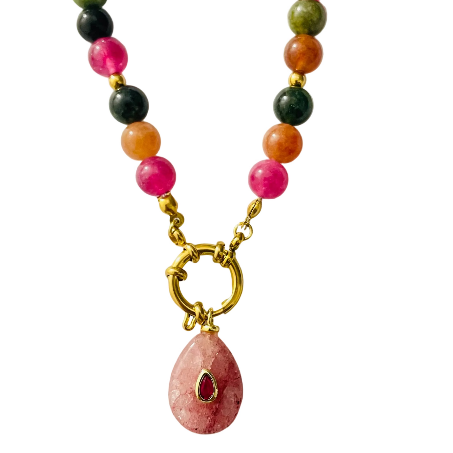 Collar largo de turmalina