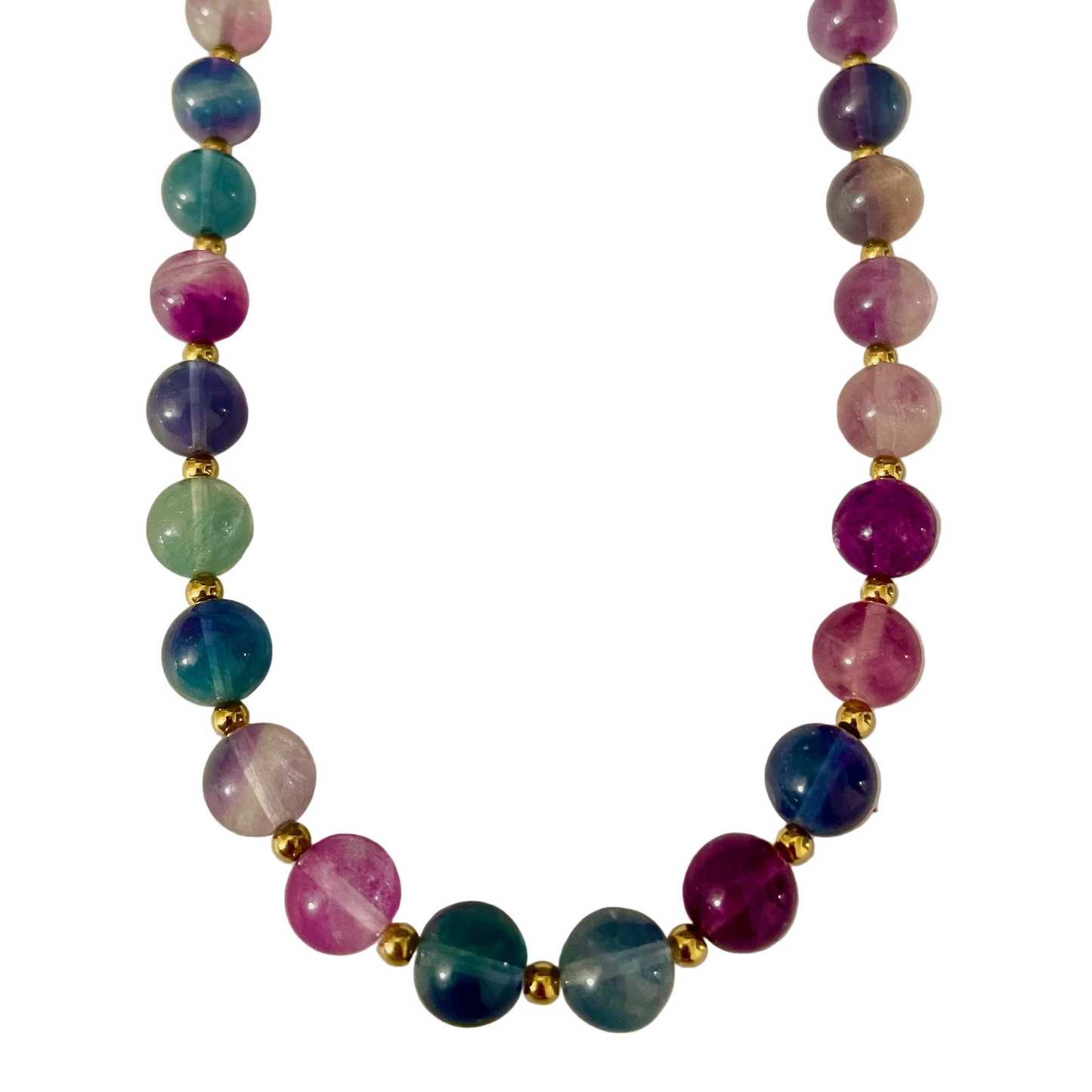 Collar fluorita piedra natural