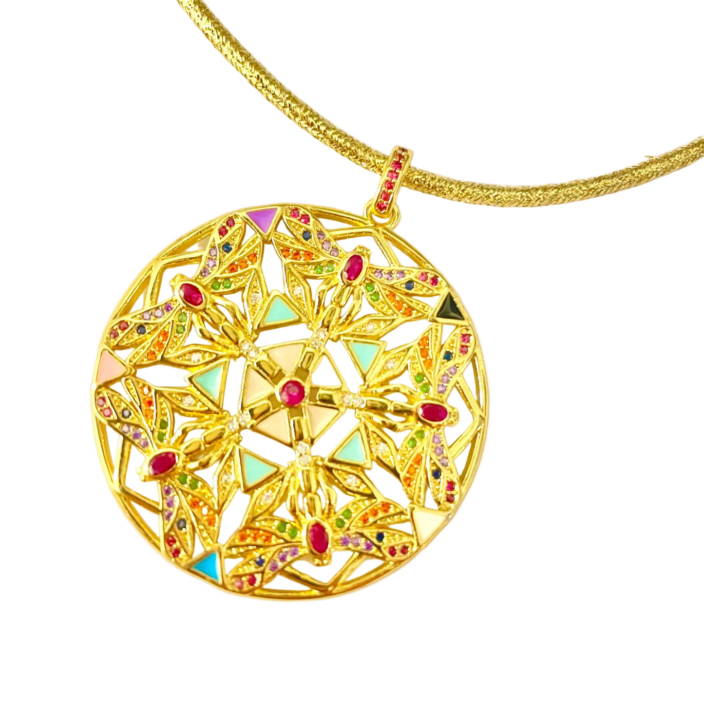 Collar libélulas multicolor