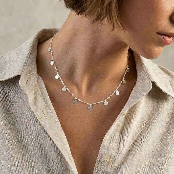 Collar plaquitas Plata de Ley 925