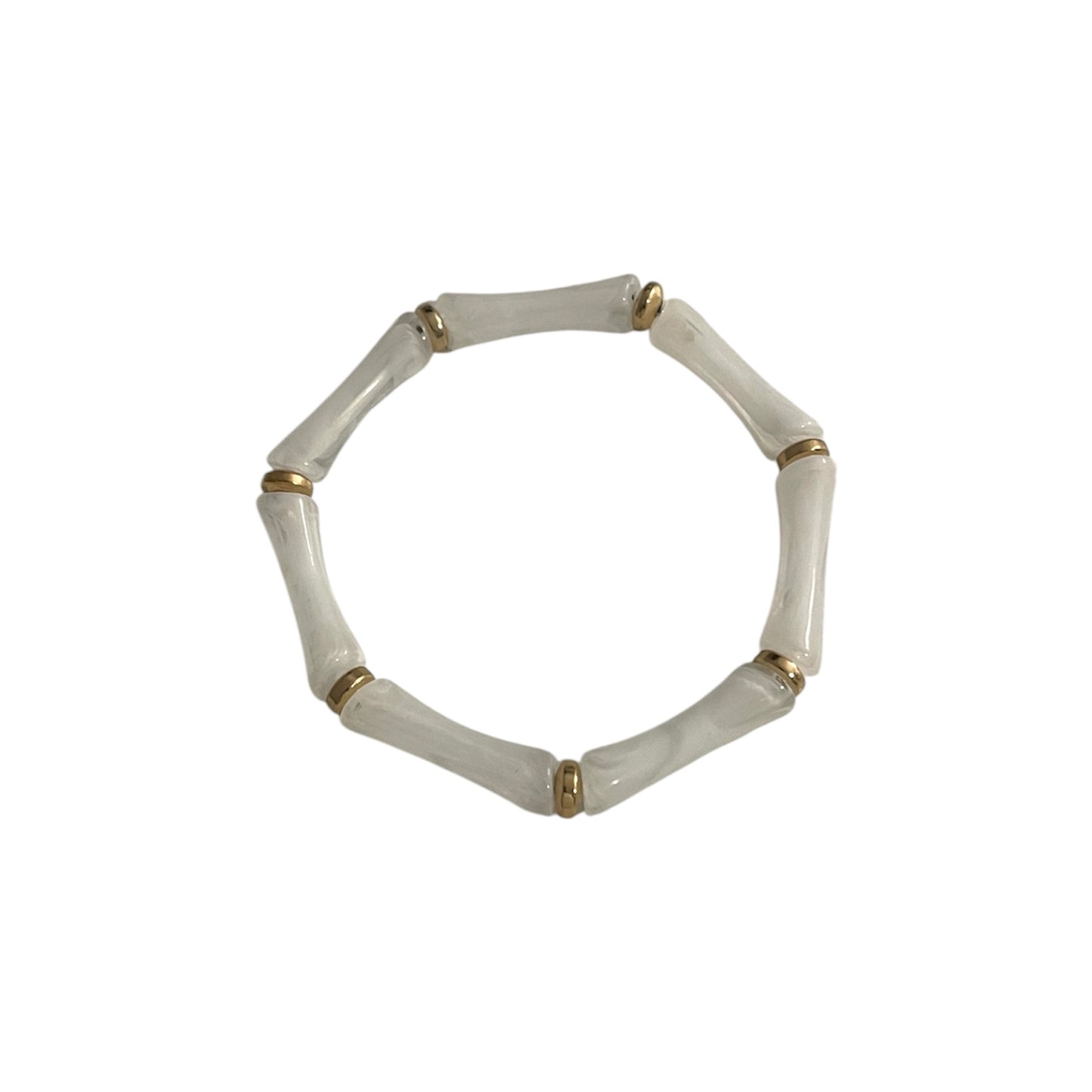 Pulsera Bambú Blanca