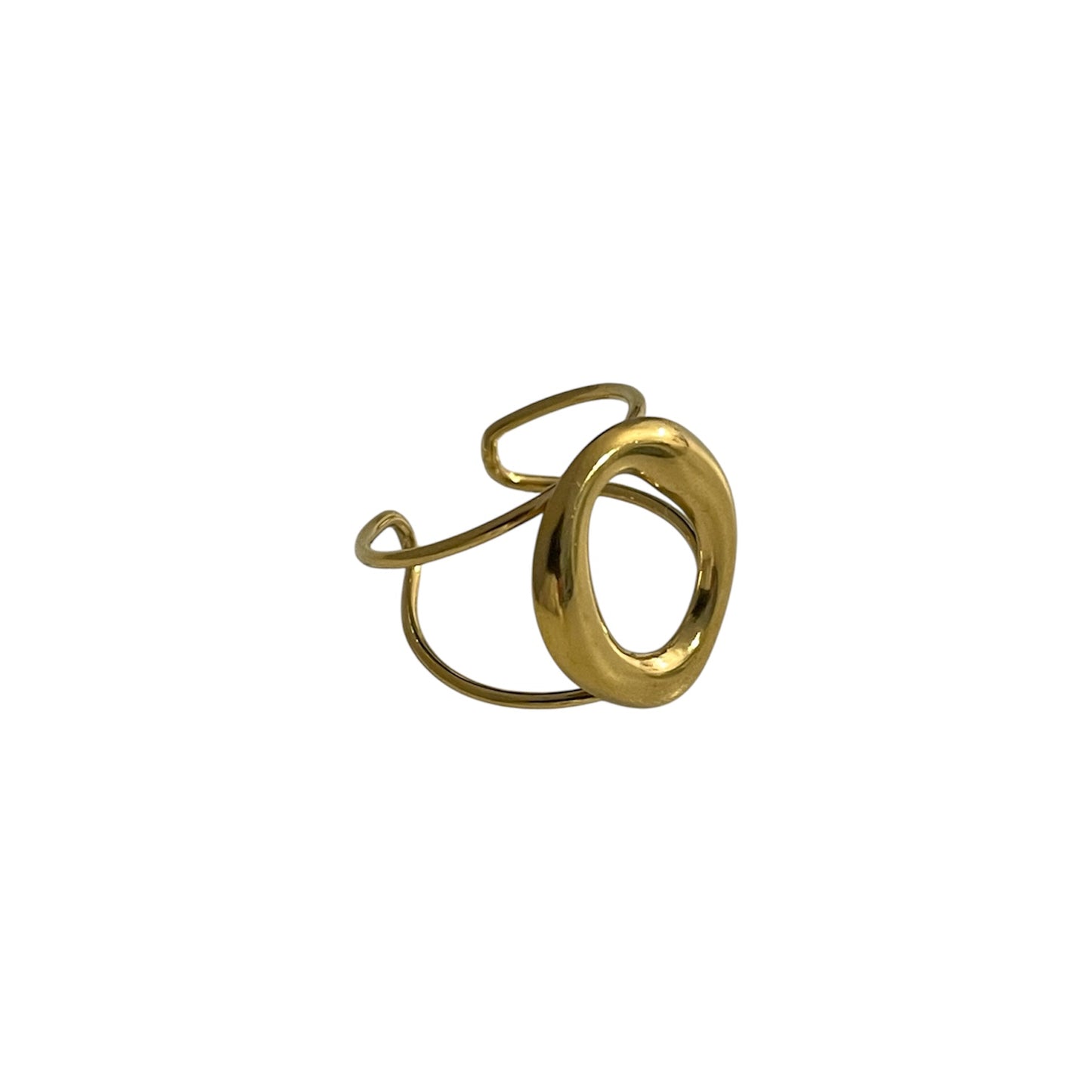 Anillo Abstracto Pequeño Dorado