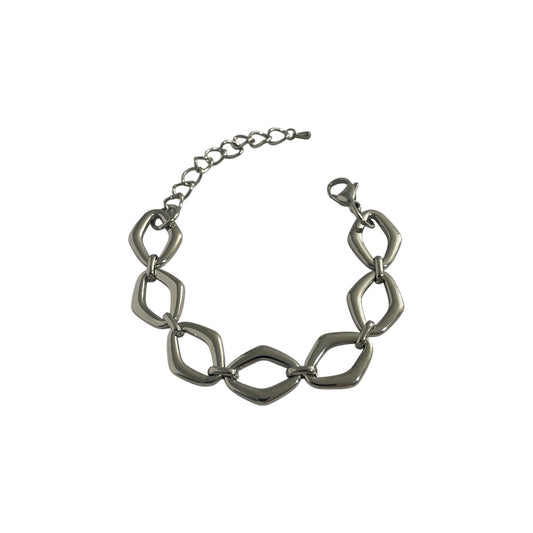 Pulsera Rombo Plateado