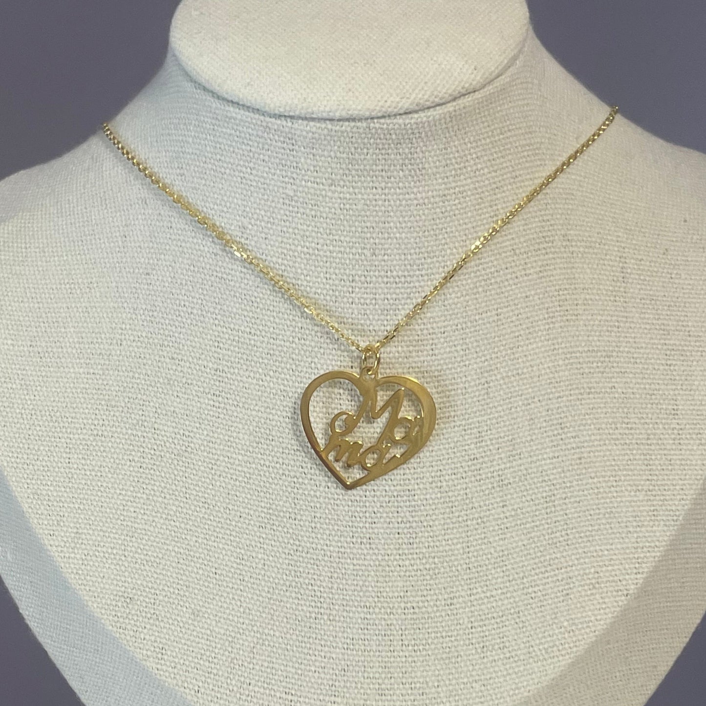 Collar Mom Plata 925 Baño en Oro