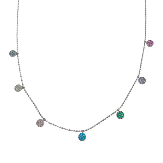 Collar arcoíris Plata de Ley 925