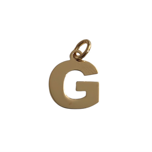 Colgante G Plata de Ley 925 Baño en Oro