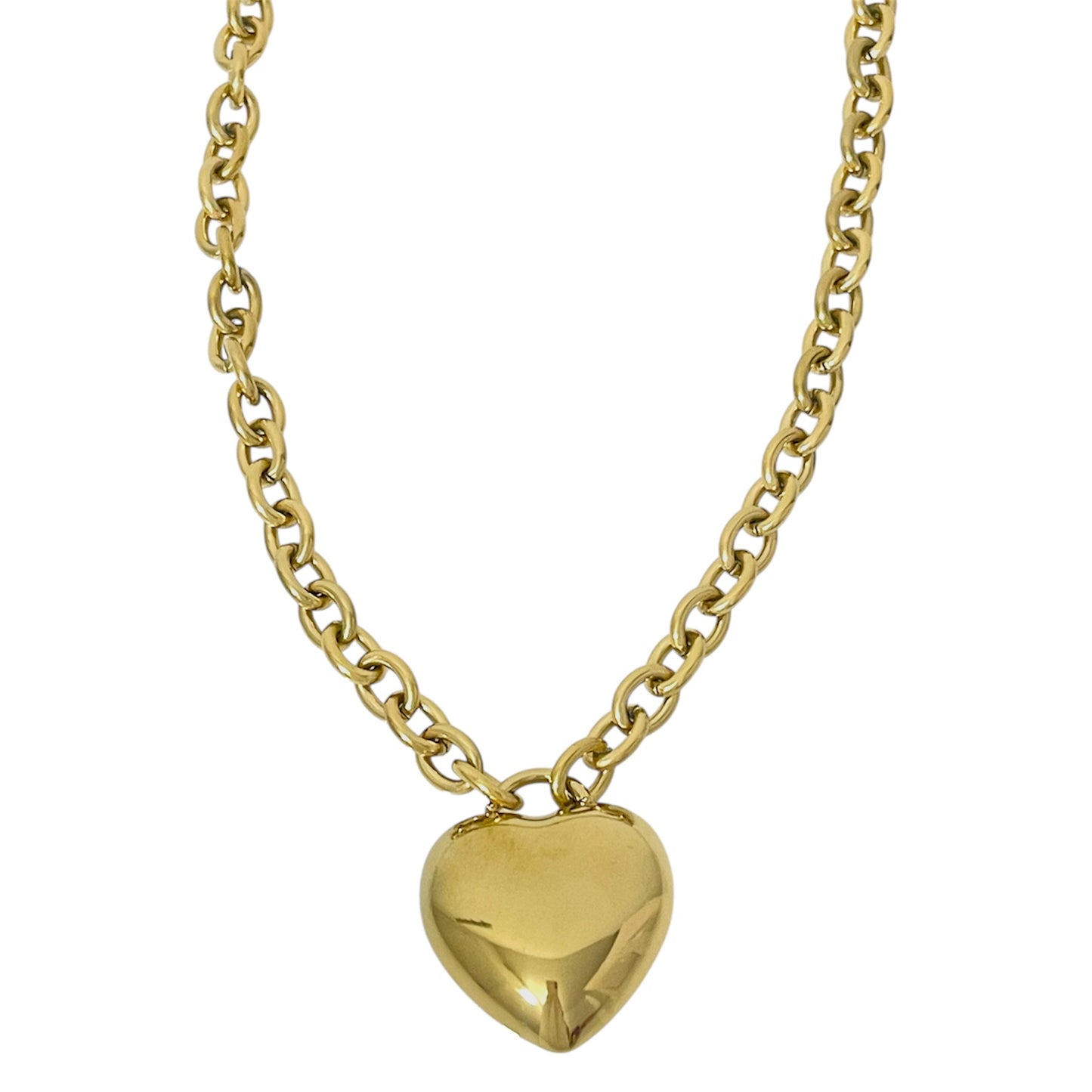 Collar y Pulsera Corazón Dorado