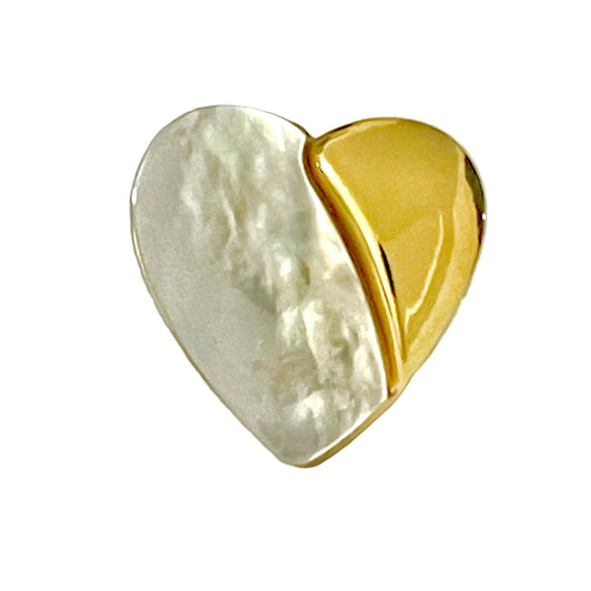 Anillo corazón de nácar
