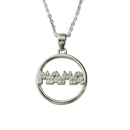 Collar brillo de MAMÁ plata 925 con baño en oro