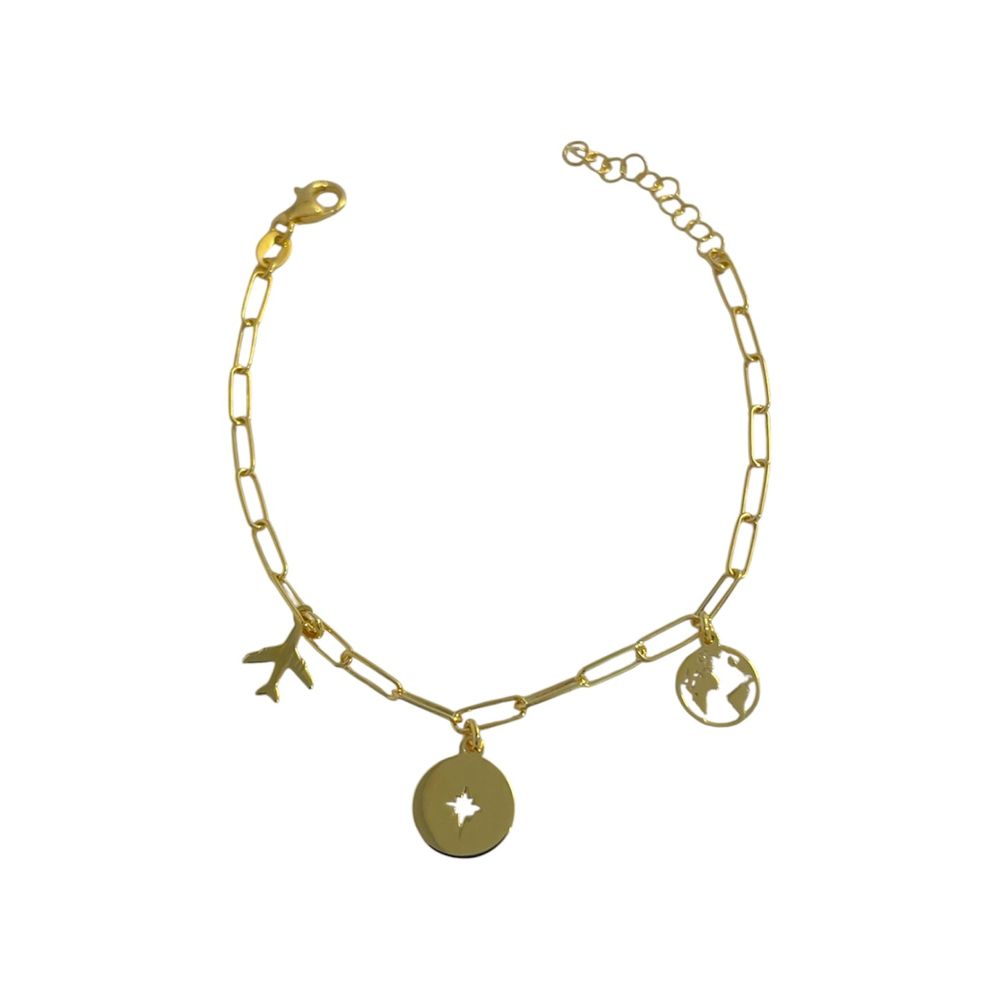 Pulsera Alma viajera Plata de Ley 925 baño en Oro