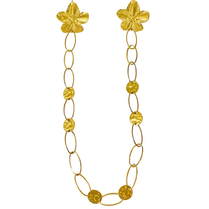 Collar largo flor