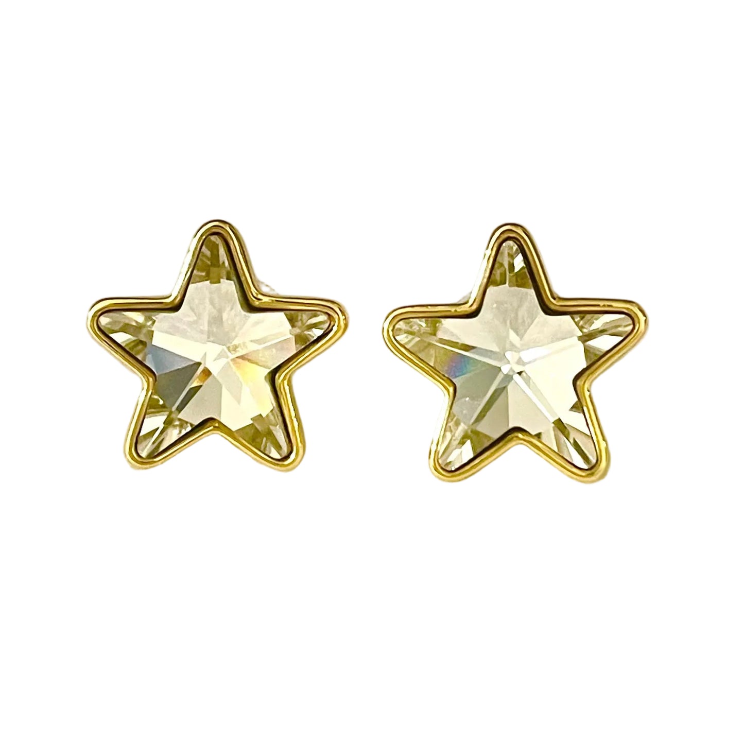 Pendientes estrella de cristal