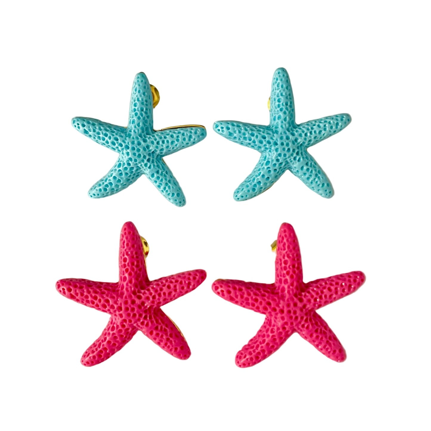 Pendientes estrella de mar de colores