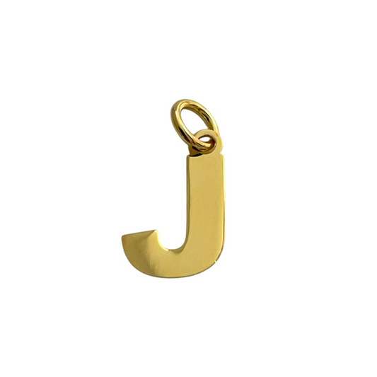 Colgante J Plata de Ley 925 Baño en Oro