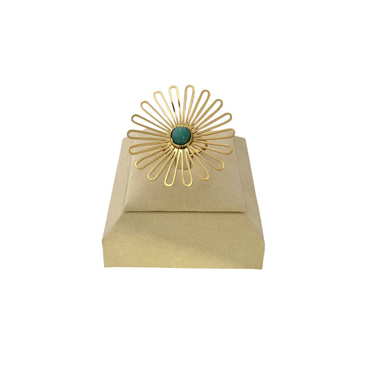 Anillo Floral Turquesa