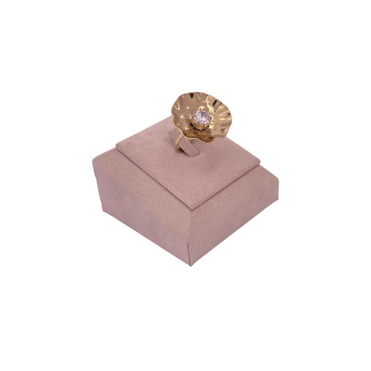 Anillo Halo Brillo Dorado