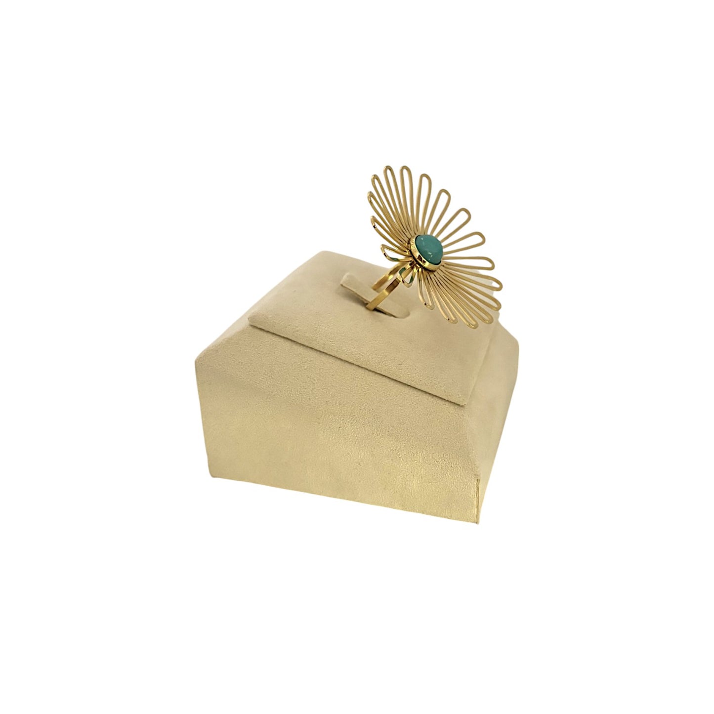 Anillo Floral Turquesa