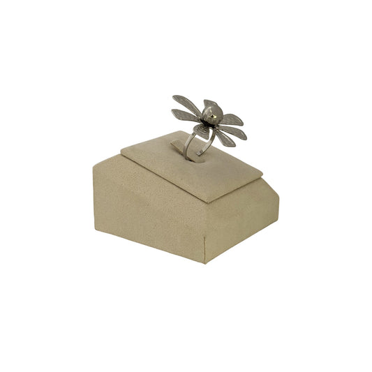 Anillo Floral Plateado