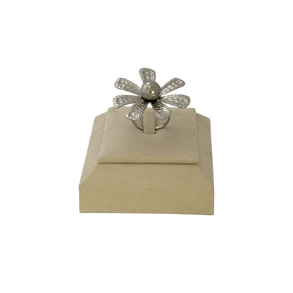 Anillo Floral Plateado