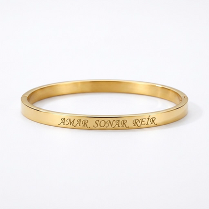 Pulseras con frases de acero inoxidable
