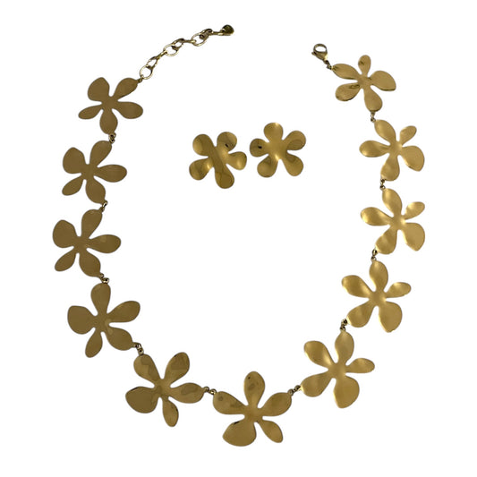 Conjunto Floral Dorado