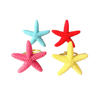 Anillos estrella de mar de colores