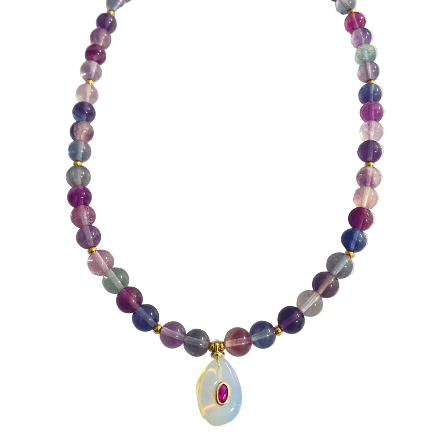 Collar Fluorita piedra natural