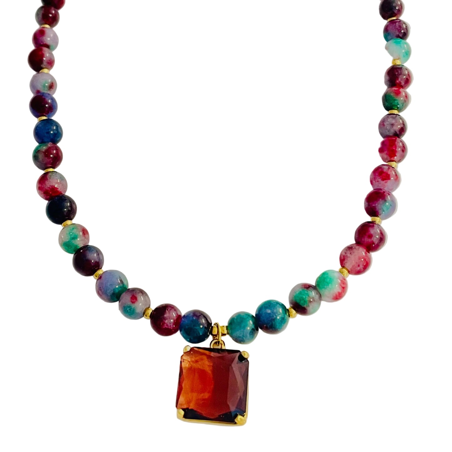 Collar Agatas multicolor