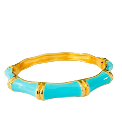 Pulsera bambú turquesa