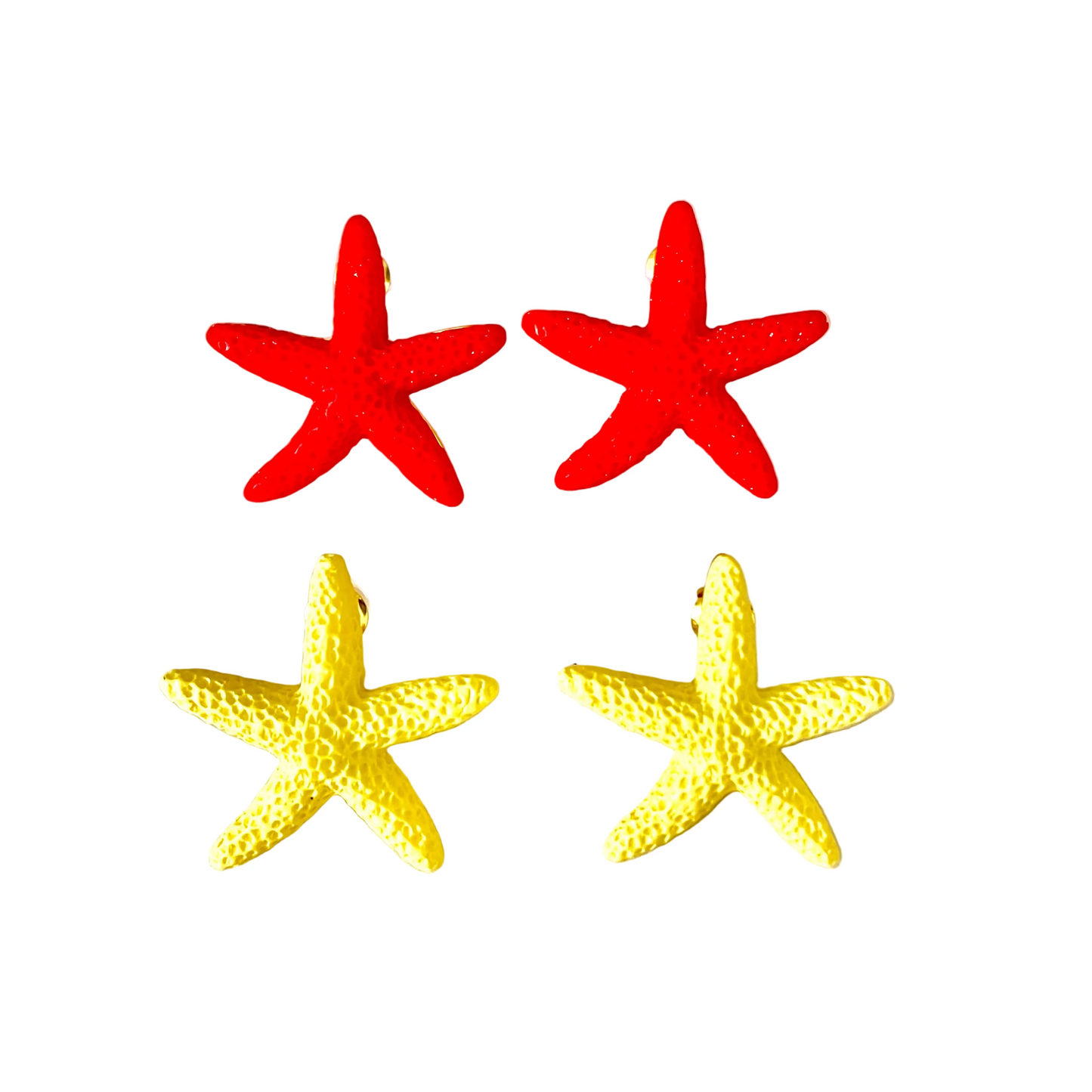 Pendientes estrella de mar de colores