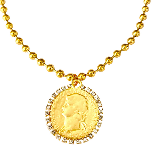 Collar moneda romana