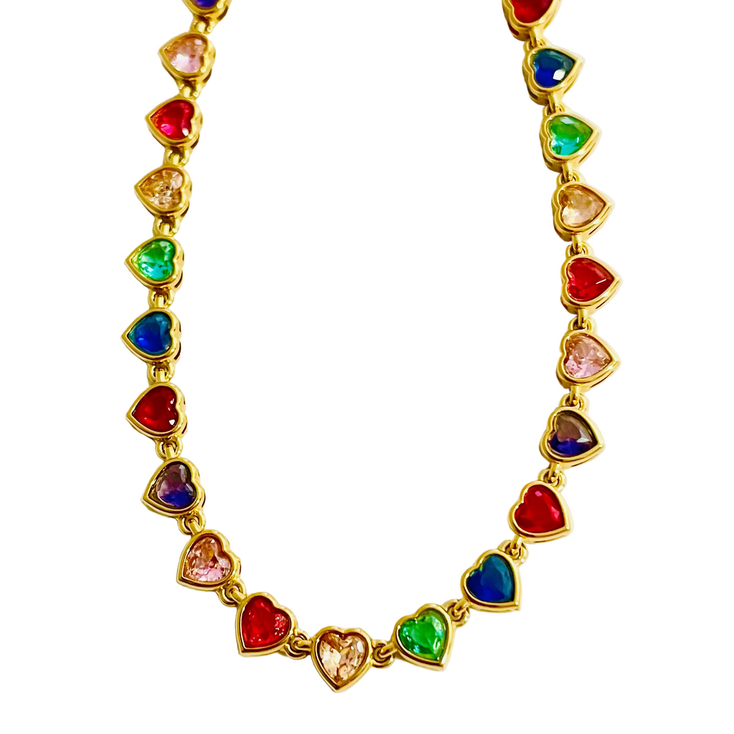 Pulsera corazones multicolor