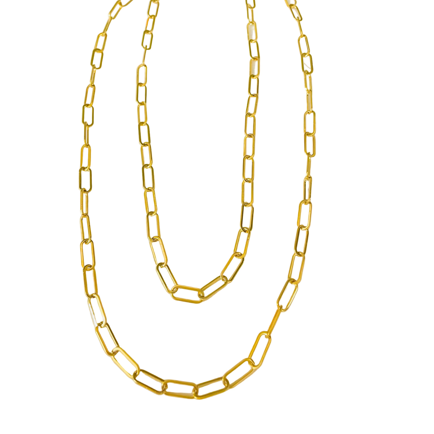 Collar largo baquette