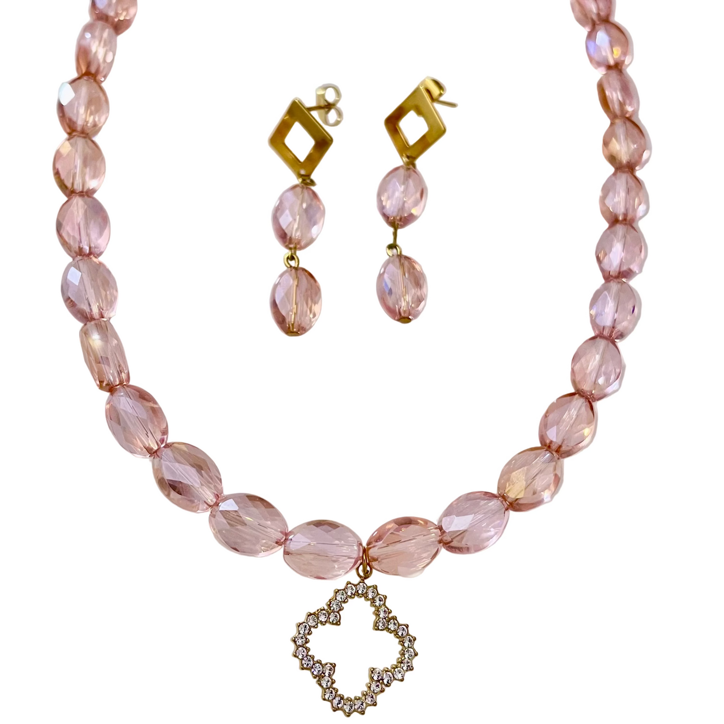 Collar Rosa cristal