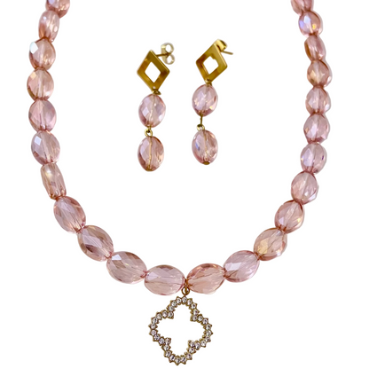 Collar Rosa cristal