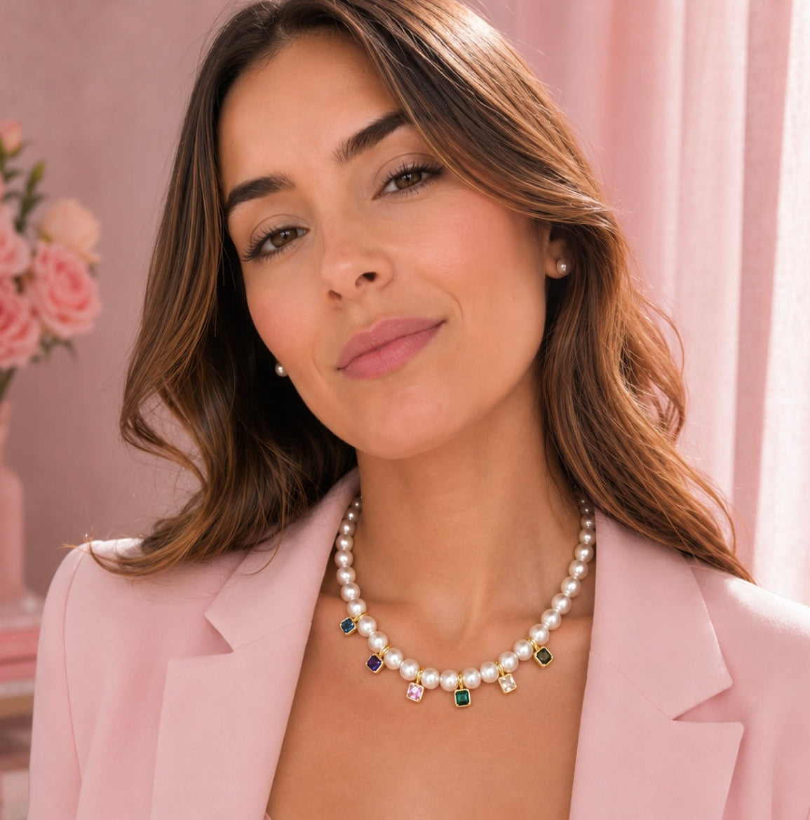 Collar Amélie,perlas de concha orgánica