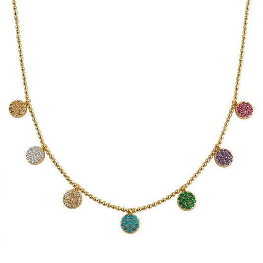 Collar arcoíris Plata de Ley 925
