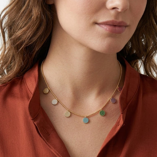 Collar arcoíris Plata de Ley 925