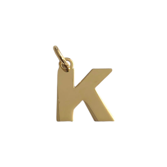 Colgante K Plata de Ley 925 Baño en Oro