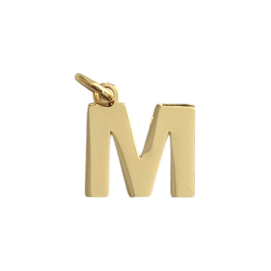 Colgante M Plata de Ley 925 Baño en Oro