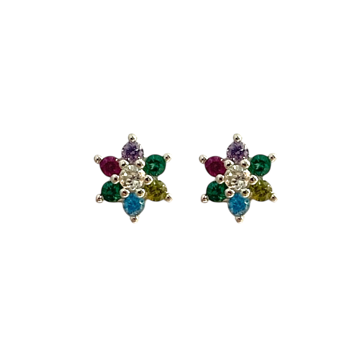 Pendientes Fiesta Floral Plata de Ley 925